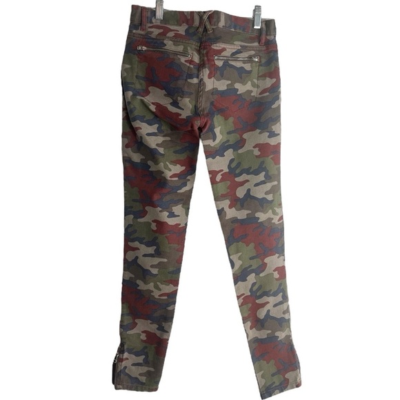 SOUER Camo  Cropped French Military Ankle Zip Designer Pants Size Small - Picture 2 of 8